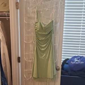 DKNY Green Ruched Bodycon Cocktail Dress